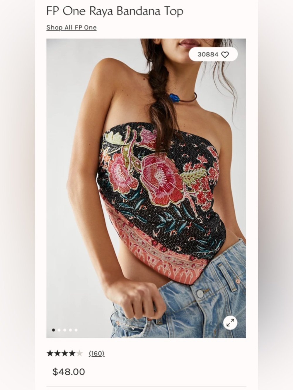 FP One Raya Patchwork Bandana Tube Top
